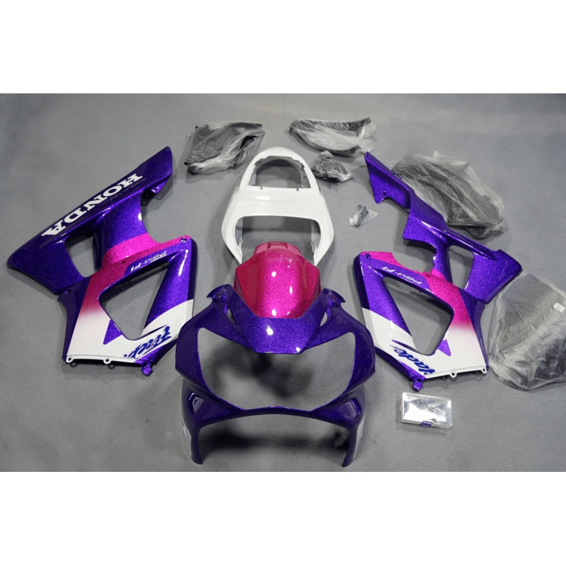 Honda CBR900RR 929 (2000-2001) Purple, Pink, White Fairings Clear Windscreen: Free No Bolt Kit