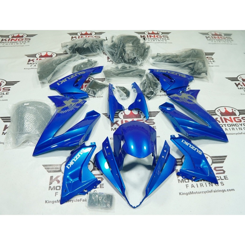 Suzuki GSX-8R Fairings (2024-2025) Blue, Gray Free Clear Windscreen No Bolt Kit