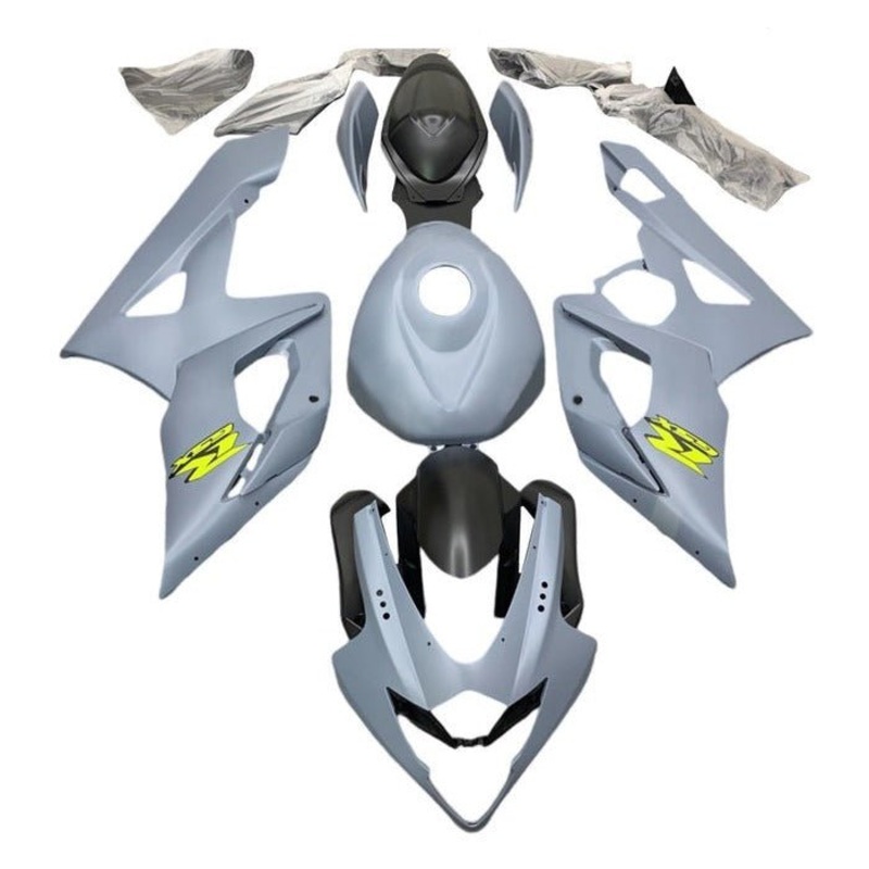 Suzuki GSXR1000 (2005-2006) Matte Gray, Black, Yellow Fairings No Seat Cowl No Bolt Kit No Tank