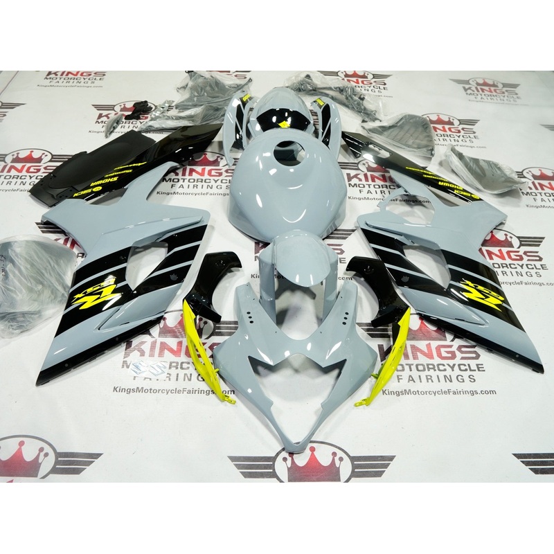 Suzuki GSXR1000 (2005-2006) Nardo Gray, Black, Neon Yellow Fairings No Seat Cowl No Bolt Kit No Tank