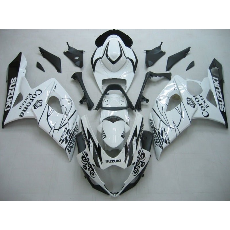Suzuki GSXR1000 (2005-2006) White, Black, Alstare, Corona Fairings No Seat Cowl No Bolt Kit No Tank