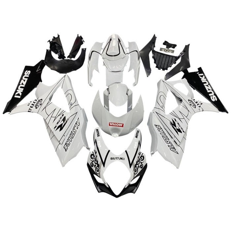 Suzuki GSXR1000 (2005-2006) White, Black, Corona, Motul Fairings No Seat Cowl No Bolt Kit No Tank
