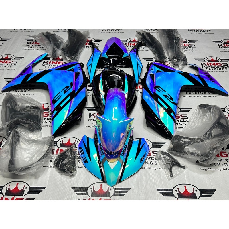 Yamaha R3 (2015-2018) Blue, Pink, Chrome Chameleon Fairings No Seat Cowl No Bolt Kit No Tank Cover