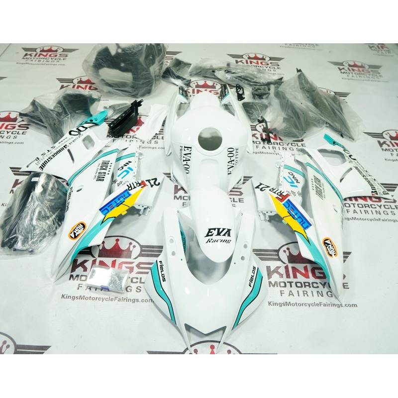 Yamaha R3 (2019-2021) White, Blue Eva Fairings No Seat Cowl No Bolt Kit No Tank Cover