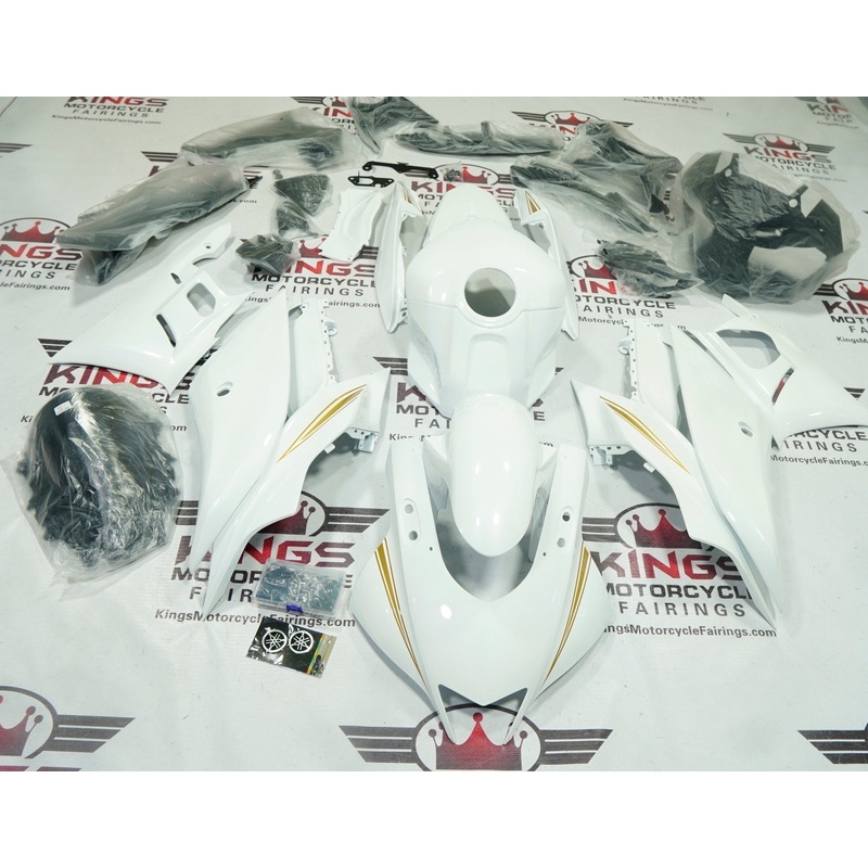 Yamaha R3 (2019-2021) White, Gold Fairings No Seat Cowl No Bolt Kit No Tank Cover