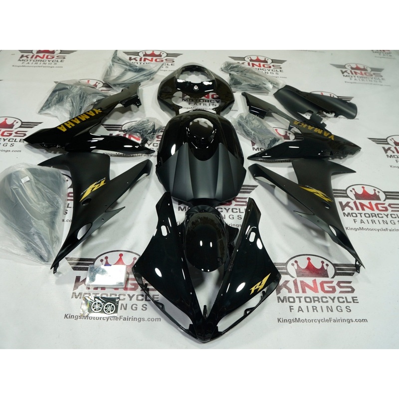 Yamaha YZF-R1 (2004-2006) Black Gloss, Matte Black, Gold Fairings No Seat Cowl No Bolt Kit No Tank