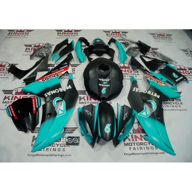 Yamaha YZF-R6 (2008-2016) Matte Black, Matte Blue Petronas Fairings No Seat Cowl No Bolt Kit No Tank