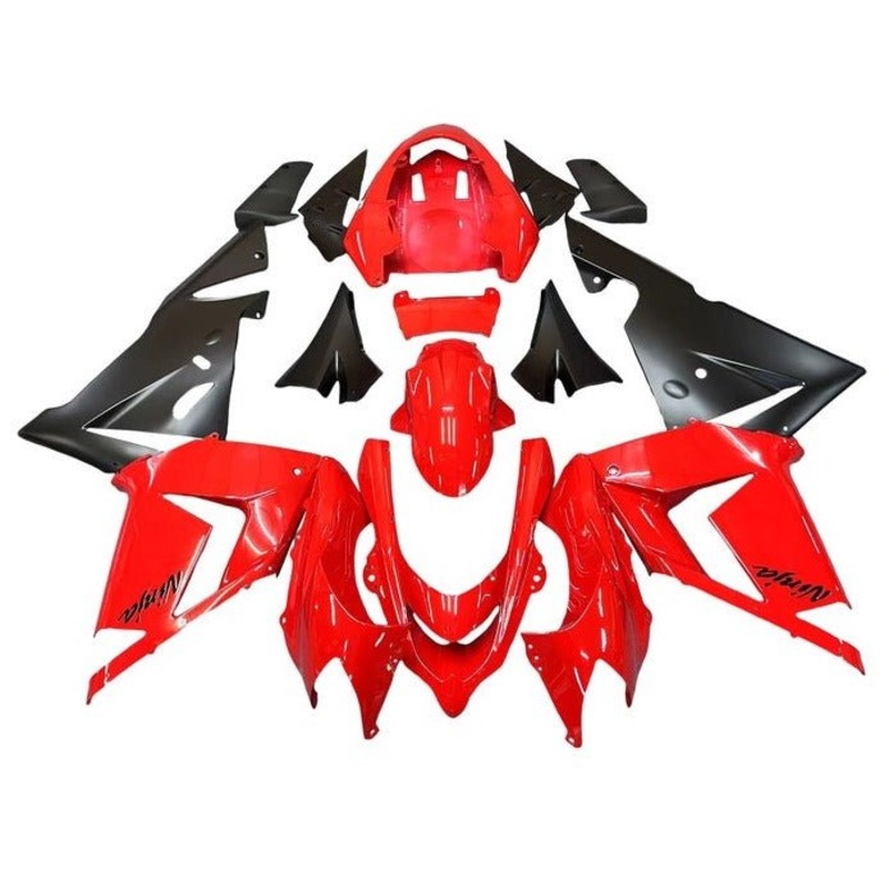 Fairing kit for a Kawasaki ZX10R (2004-2005) Gloss Red, Matte Black No Seat Cowl No Bolt Kit No Tank