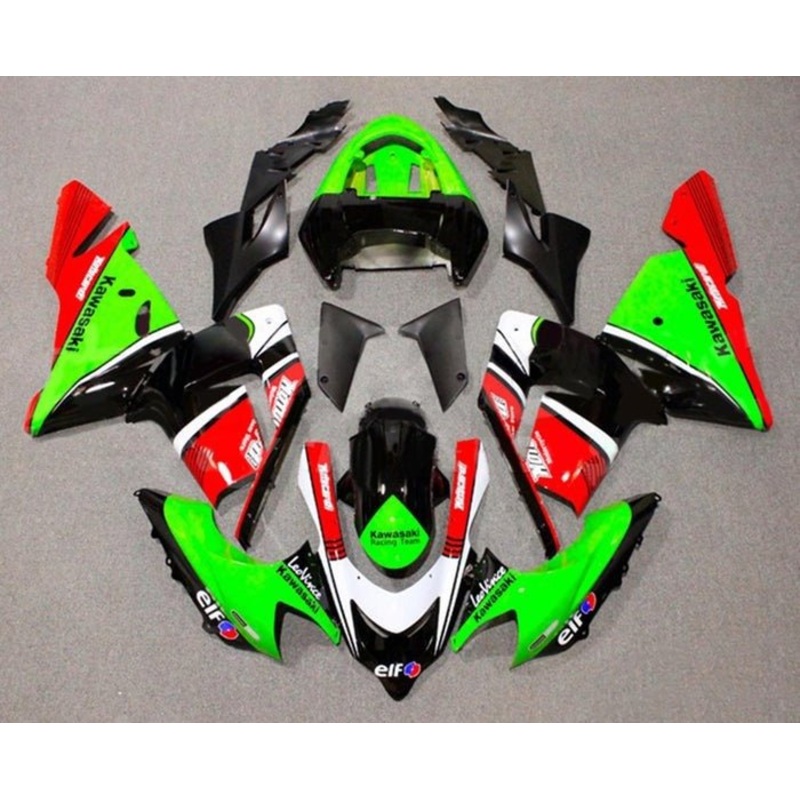 Fairing kit for a Kawasaki ZX10R (2004-2005) Green, Black, Red, White Elf No Seat Cowl No Bolt Kit No Tank