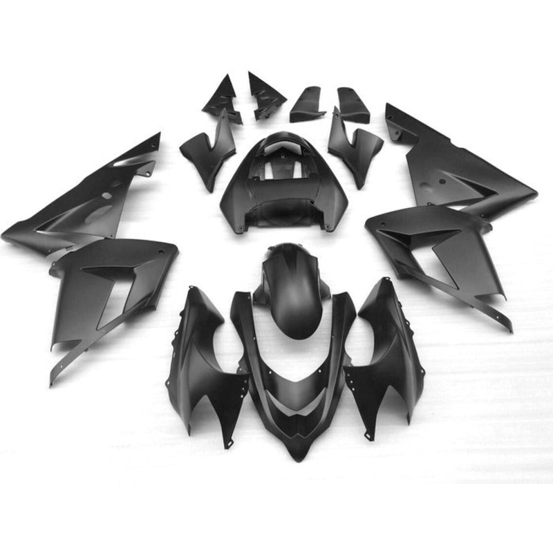 Fairing kit for a Kawasaki ZX10R (2004-2005) Matte Black No Seat Cowl No Bolt Kit No Tank