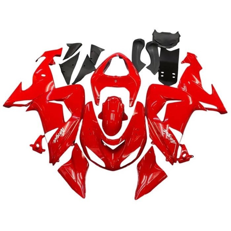 Fairing kit for a Kawasaki ZX10R (2006-2007) Red, White Clear Windscreen: Free No Seat Cowl No Bolt Kit