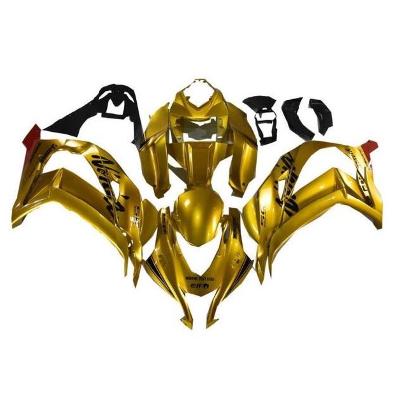 Fairings for Kawasaki Ninja ZX10R (2016-2020) Gold, Black, Red, Elf No Tank No Seat Cowl No Bolt Kit