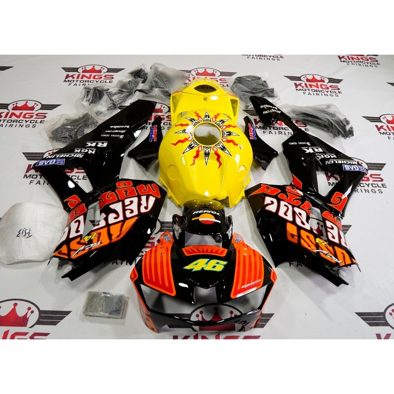Honda CBR600RR (2024-2025) Black, Orange, Red, Yellow Rossi Fairings No Seat Cowl No Bolt Kit No Tank