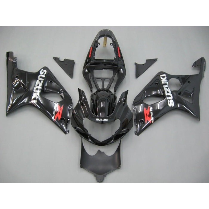 Suzuki GSXR1000 (2000-2002) Black, Chrome, Red Fairings No Seat Cowl No Bolt Kit No Tank Cover