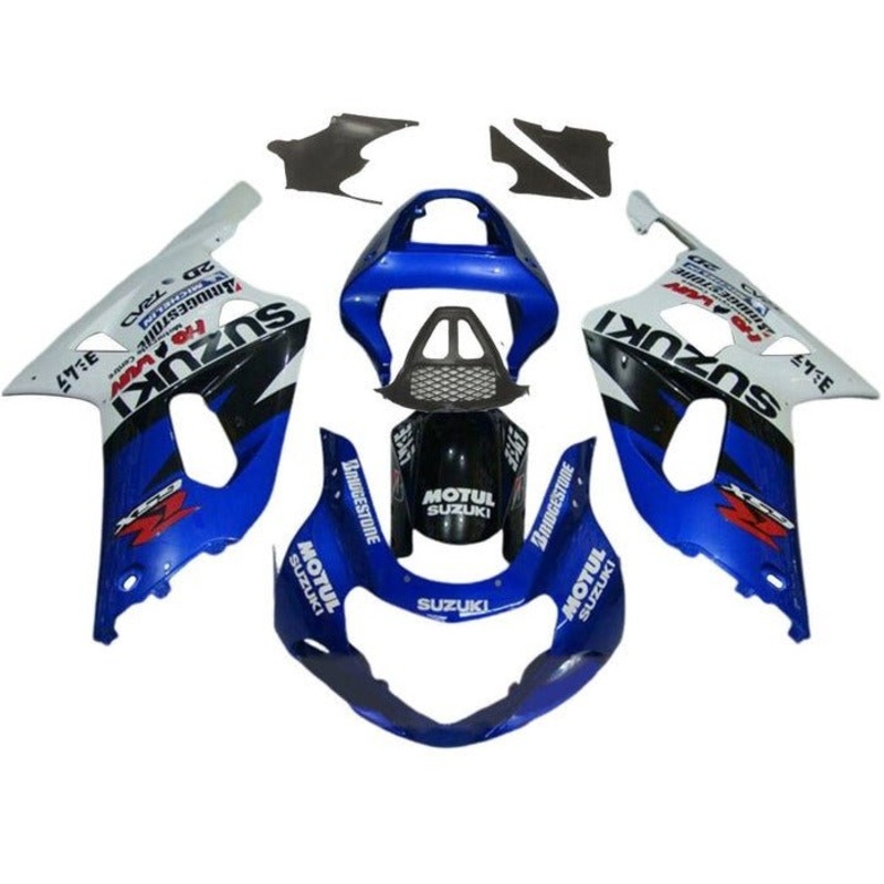 Suzuki GSXR1000 (2000-2002) Blue, Black, White, Red Fairings No Seat Cowl No Bolt Kit No Tank Cover