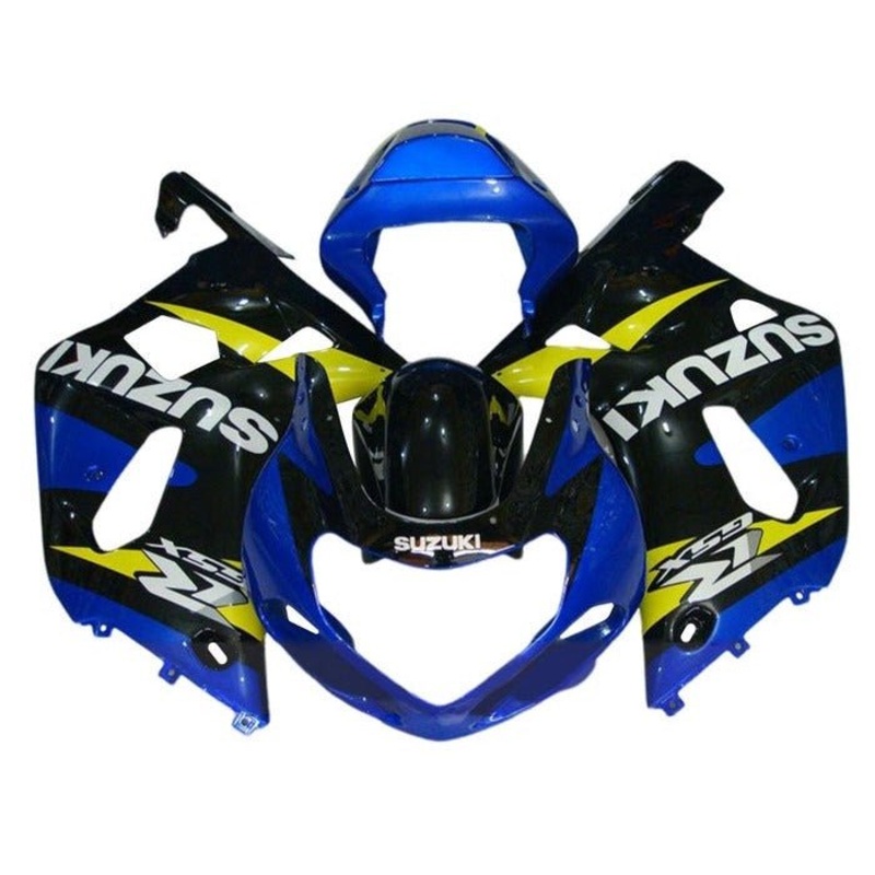 Suzuki GSXR1000 (2000-2002) Blue, Black, Yellow Fairings No Seat Cowl No Bolt Kit No Tank Cover