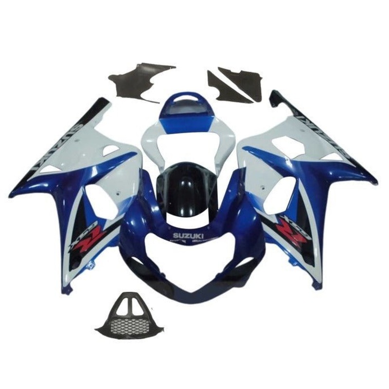 Suzuki GSXR1000 (2000-2002) Blue, White, Black, Red Fairings No Seat Cowl No Bolt Kit No Tank Cover