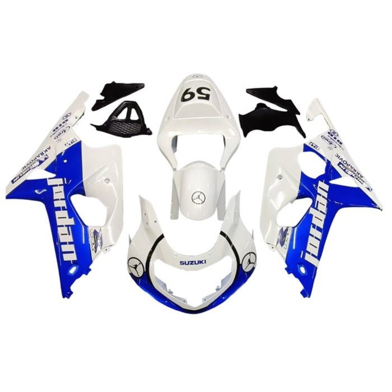 Suzuki GSXR1000 (2000-2002) Blue, White, Jordan Fairings No Seat Cowl No Bolt Kit No Tank Cover