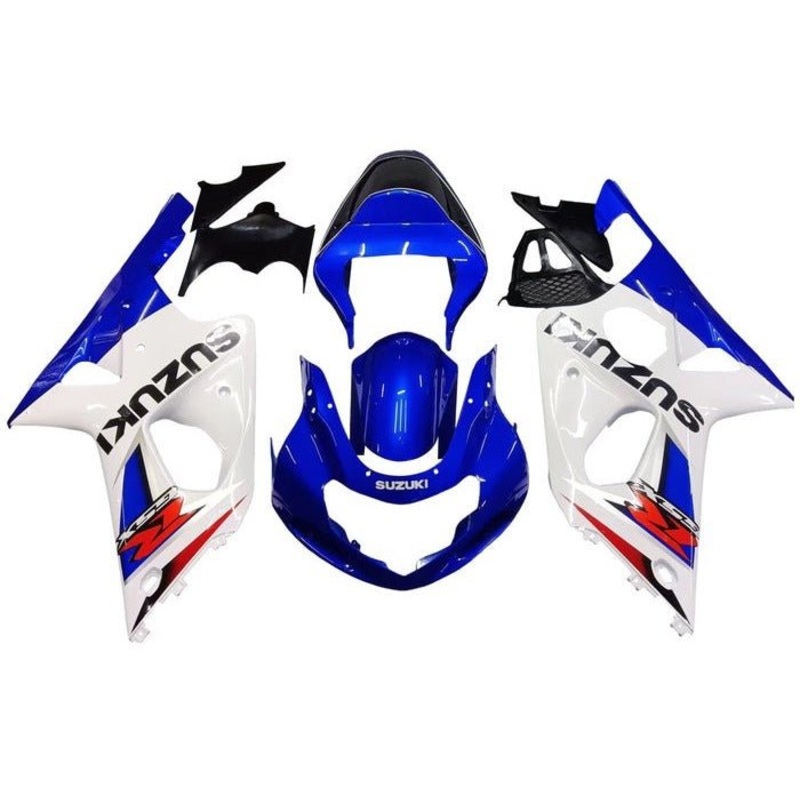 Suzuki GSXR1000 (2000-2002) Blue, White, Red Fairings No Seat Cowl No Bolt Kit No Tank Cover