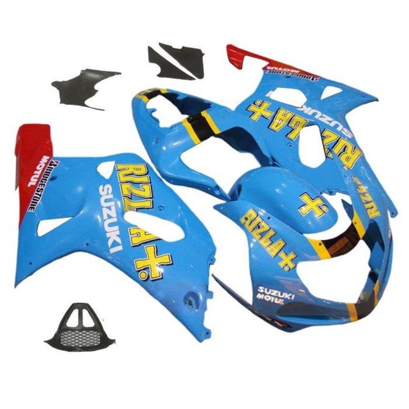 Suzuki GSXR1000 (2000-2002) Blue, Yellow, Red Rizla Fairings No Seat Cowl No Bolt Kit No Tank Cover