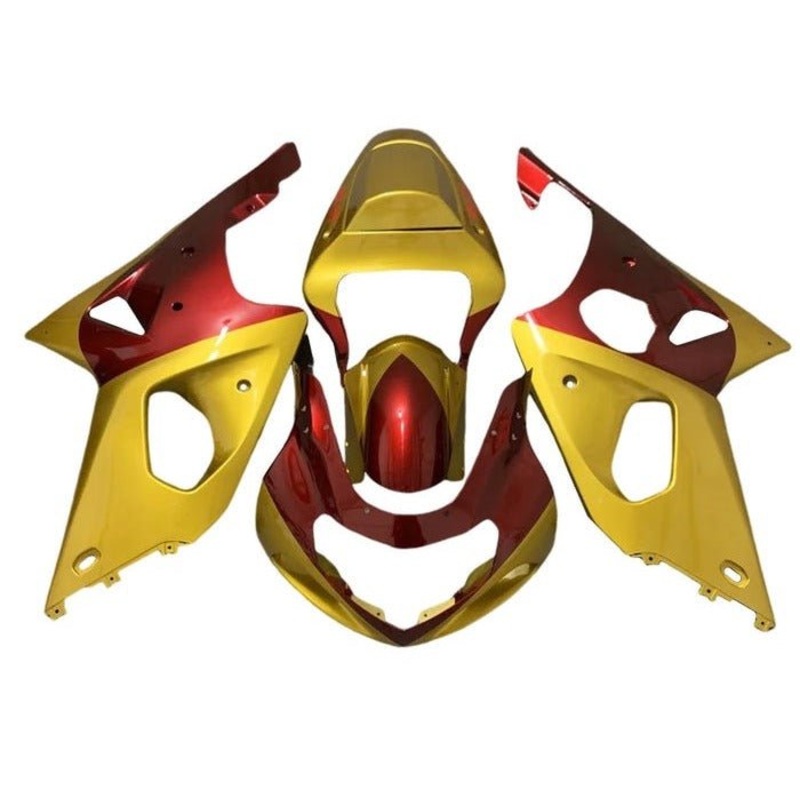 Suzuki GSXR1000 (2000-2002) Gold, Red, Iron Man Fairings No Seat Cowl No Bolt Kit No Tank Cover