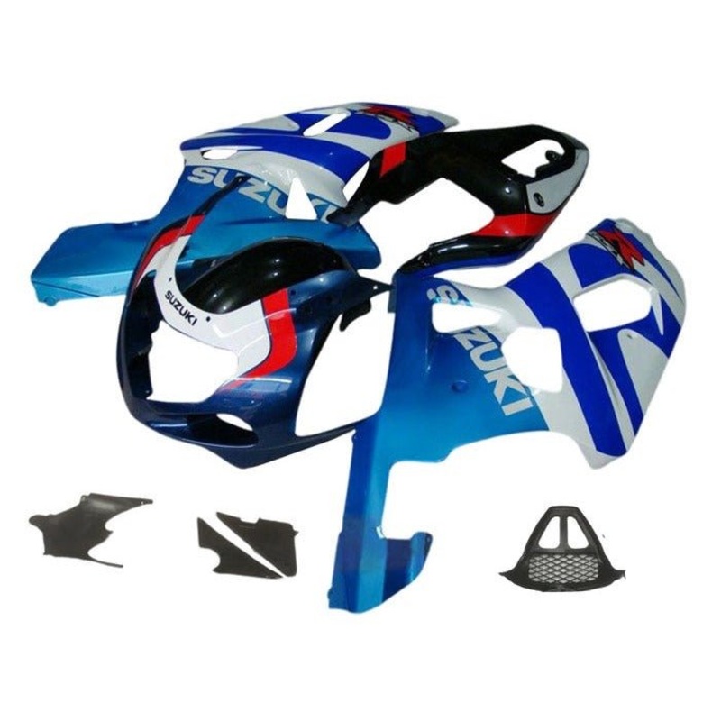 Suzuki GSXR1000 (2000-2002) White, Triple Blue, Black, Red Fairings No Seat Cowl No Bolt Kit No Tank Cover