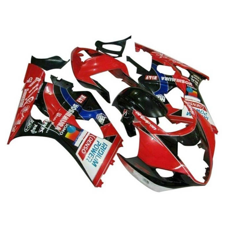 Suzuki GSXR1000 (2003-2004) Red, Black, Yoshimura Fairings Clear Windscreen: Free No Seat Cowl No Bolt Kit