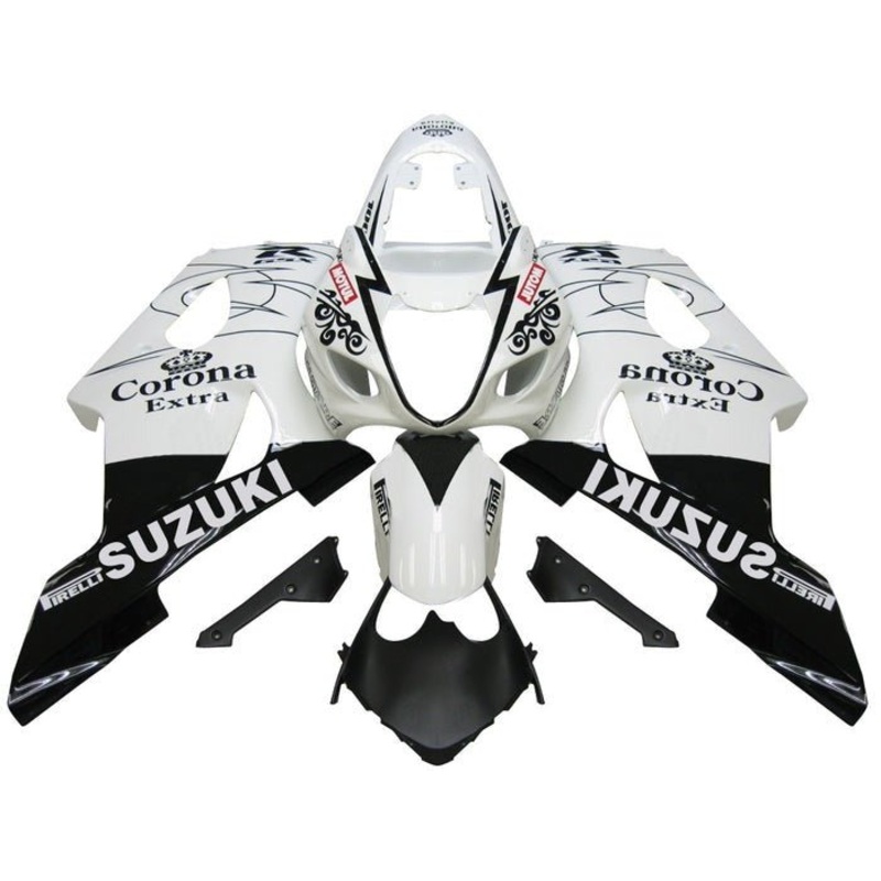 Suzuki GSXR1000 (2003-2004) White, Black, Red Motul Fairings Clear Windscreen: Free No Seat Cowl No Bolt Kit