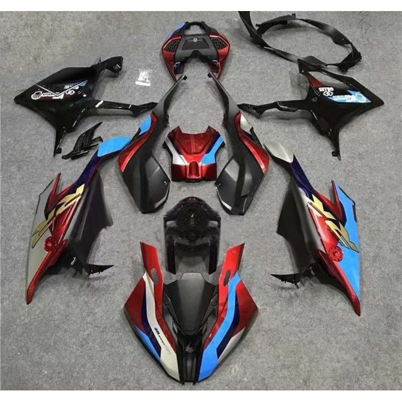 BMW S1000RR (2023-2024) Dark Red, Blue, Black Fairings No Seat Cowl No Bolt Kit No Tank