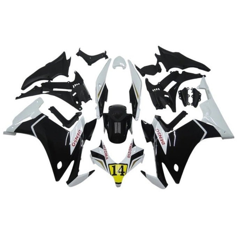 Honda CBR500R (2013-2015) White, Black, Desno Fairings No Seat Cowl No Bolt Kit No Tank