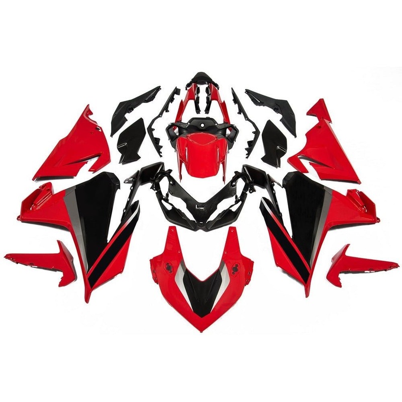 Honda CBR500R (2019-2021) Red, Black, Gray Fairings No Seat Cowl No Bolt Kit No Tank