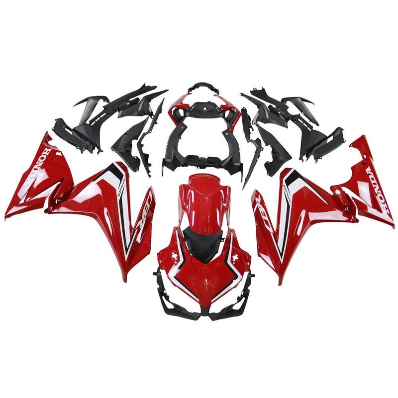 Honda CBR500R (2019-2021) Red, White, Black Fairings No Seat Cowl No Bolt Kit No Tank