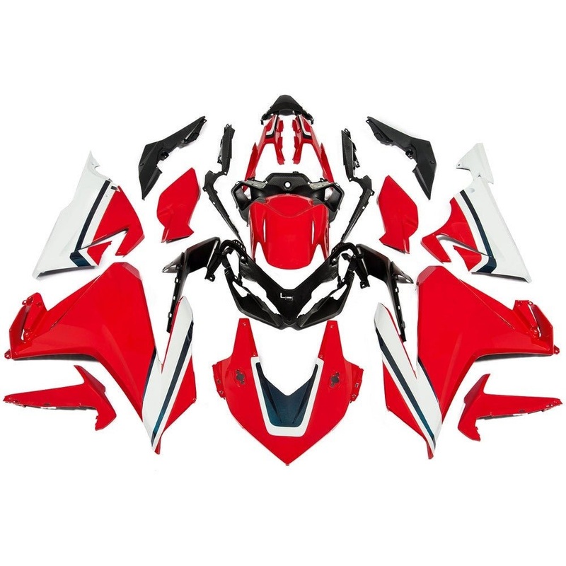 Honda CBR500R (2019-2021) Red, White, Black Stripe Fairings No Seat Cowl No Bolt Kit No Tank