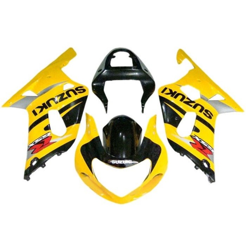 Suzuki GSXR1000 (2000-2002) Yellow, Black, Gray Fairings No Seat Cowl No Bolt Kit No Tank Cover