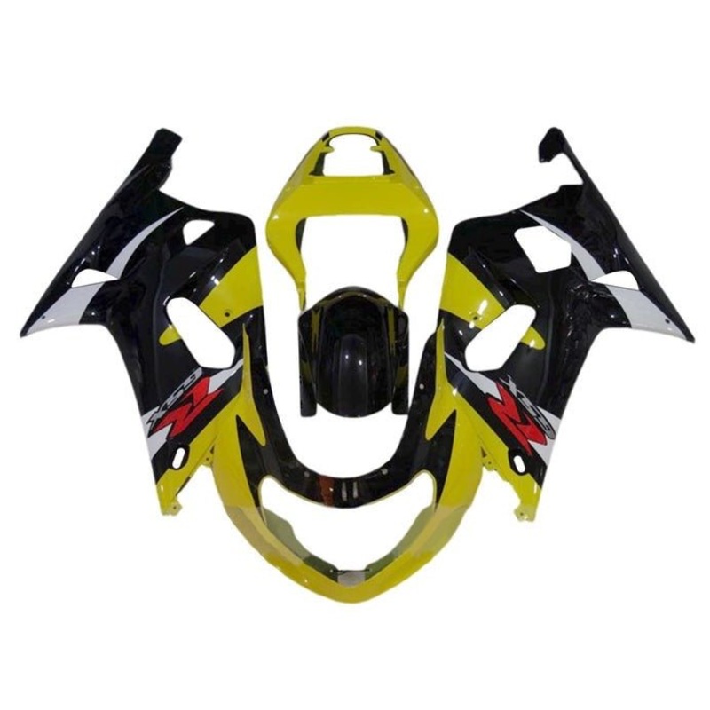 Suzuki GSXR1000 (2000-2002) Yellow, Black, White Fairings No Seat Cowl No Bolt Kit No Tank Cover