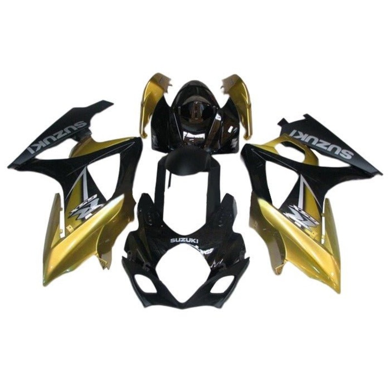 Suzuki GSXR1000 (2007-2008) Black, Gold, Gray Fairings No Seat Cowl No Bolt Kit No Tank