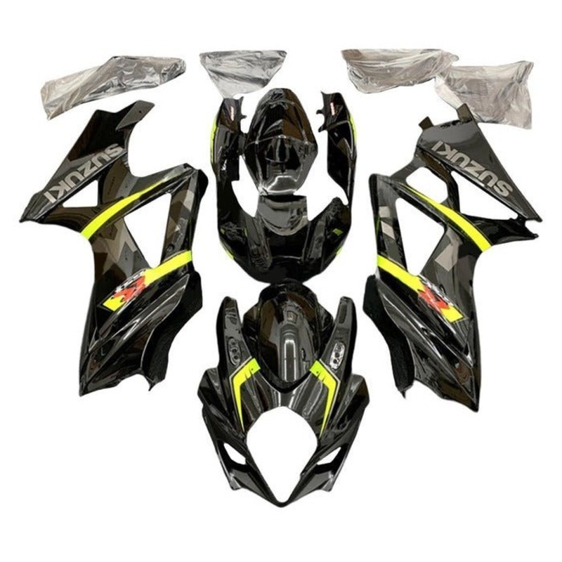 Suzuki GSXR1000 (2007-2008) Black, Yellow, Red, Gray Fairings No Seat Cowl No Bolt Kit No Tank