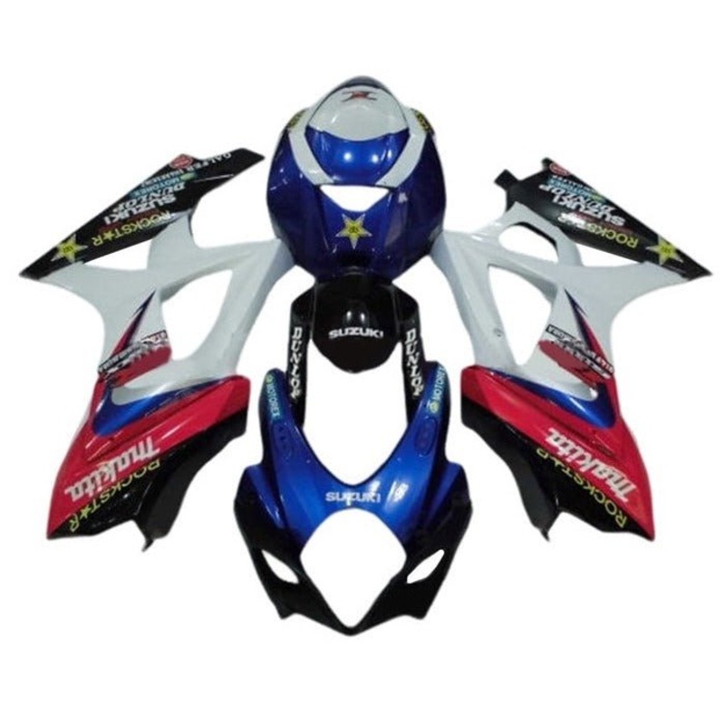 Suzuki GSXR1000 (2007-2008) Blue, Black, White, Red Makita Fairings No Seat Cowl No Bolt Kit No Tank