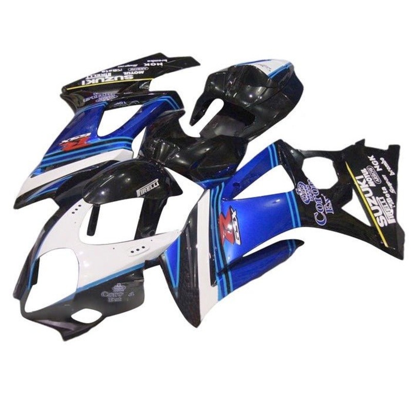 Suzuki GSXR1000 (2007-2008) Blue, White, Black, Corona Fairings No Seat Cowl No Bolt Kit No Tank