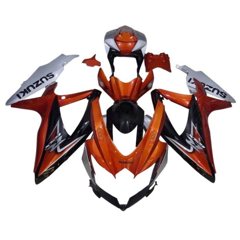 Suzuki GSXR600 (2008-2010) Orange, Black, Gray Fairings No Seat Cowl No Bolt Kit No Tank