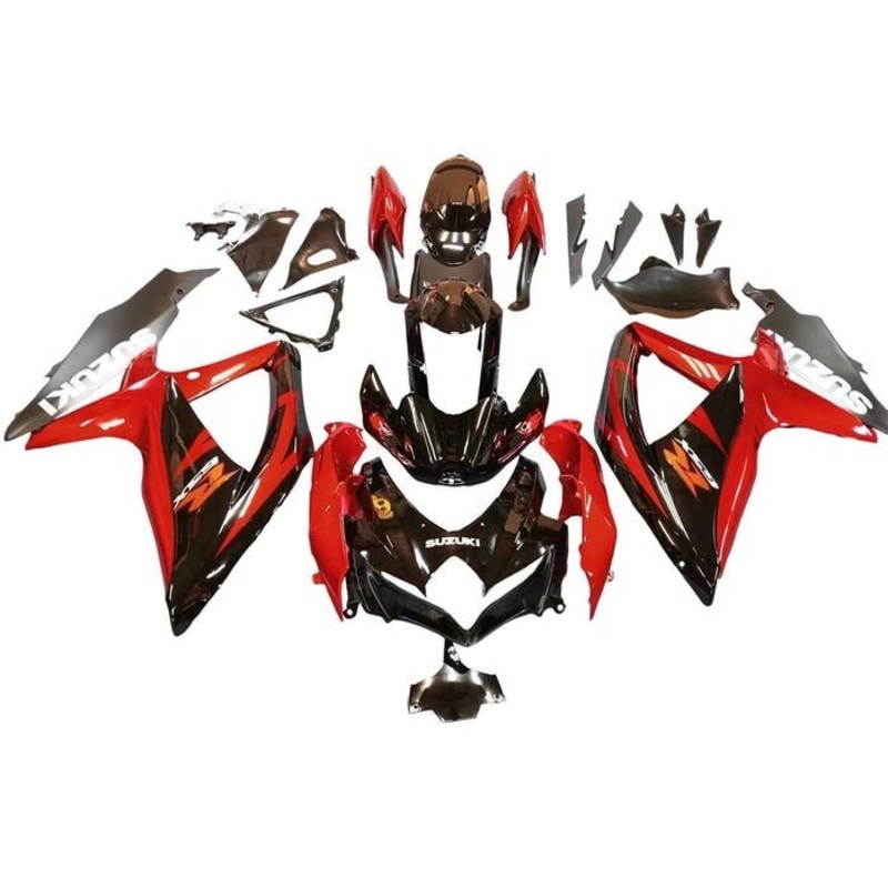 Suzuki GSXR750 (2008-2010) Black Gloss, Red, Matte Black, White Fairings No Seat Cowl No Bolt Kit No Tank