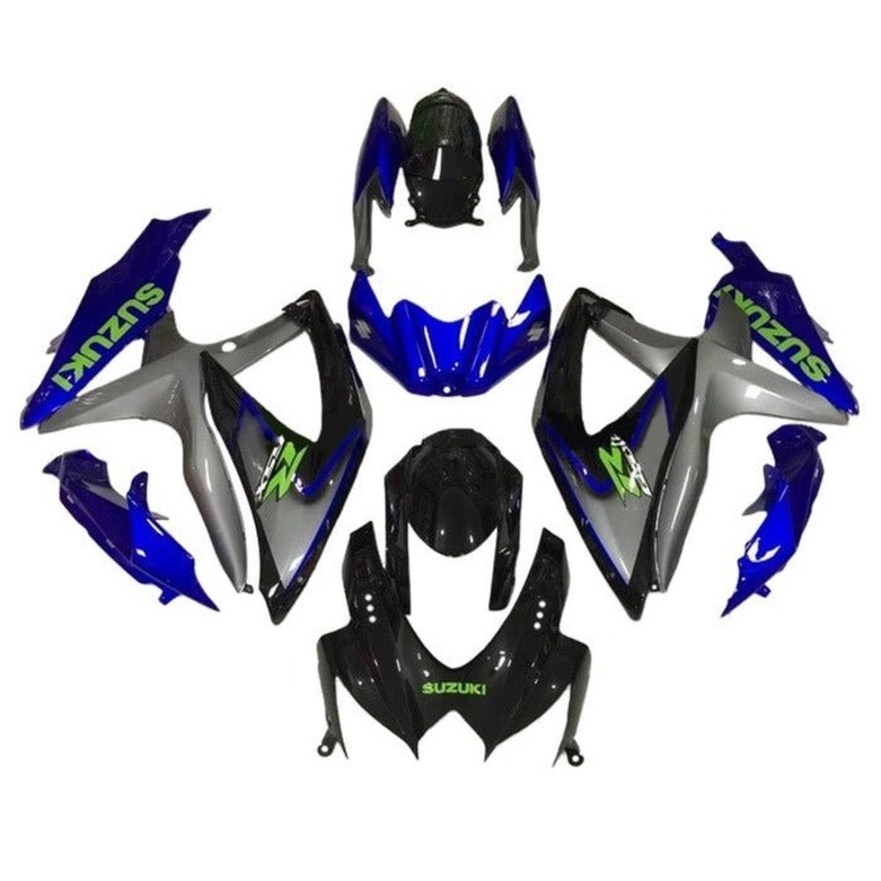 Suzuki GSXR750 (2008-2010) Black, Gray, Blue, Green Fairings No Seat Cowl No Bolt Kit No Tank