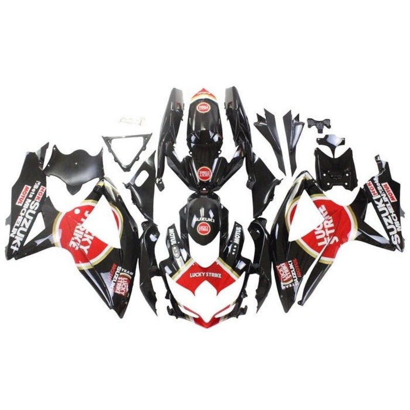 Suzuki GSXR750 (2008-2010) Black, Red, Lucky Strike Fairings No Seat Cowl No Bolt Kit No Tank