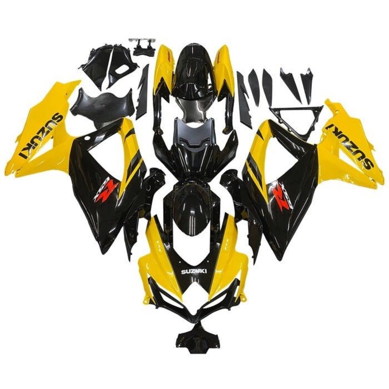 Suzuki GSXR750 (2008-2010) Black, Yellow Fairings No Seat Cowl No Bolt Kit No Tank