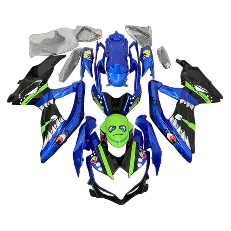 Suzuki GSXR750 (2008-2010) Blue, Green, Black Shark Fairings No Seat Cowl No Bolt Kit No Tank