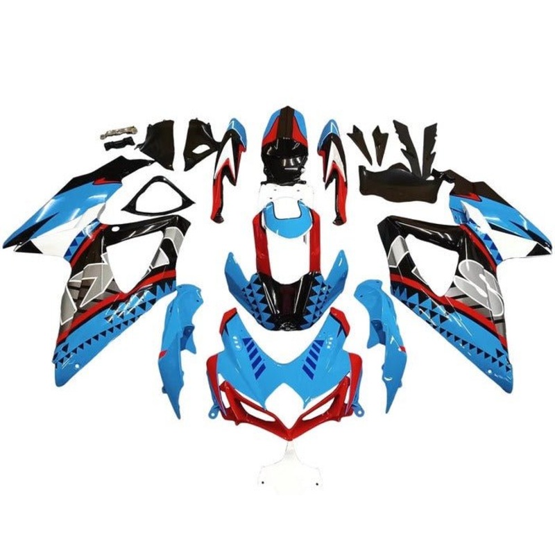 Suzuki GSXR750 (2008-2010) Blue, Red, Black, Shapes Fairings No Seat Cowl No Bolt Kit No Tank