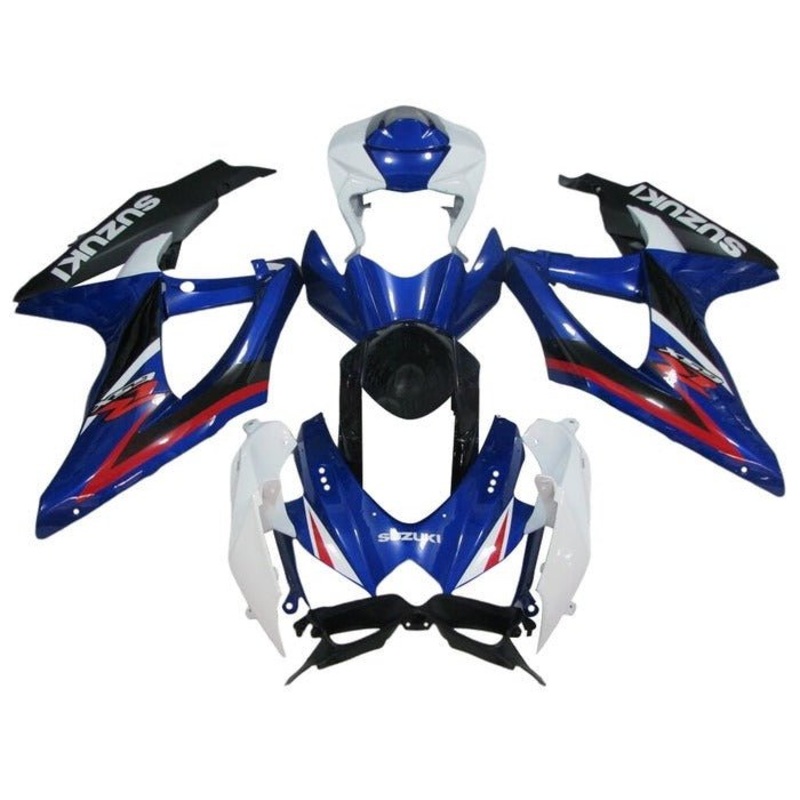 Suzuki GSXR750 (2008-2010) Blue, Red, Black, White Fairings No Seat Cowl No Bolt Kit No Tank