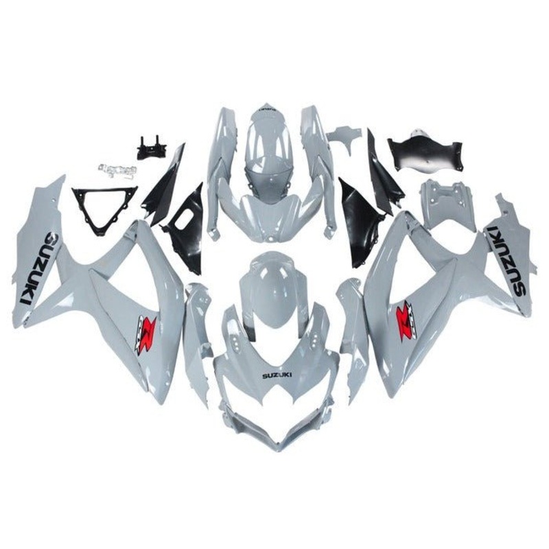 Suzuki GSXR750 (2008-2010) Light Nardo Gray Fairings No Seat Cowl No Bolt Kit No Tank