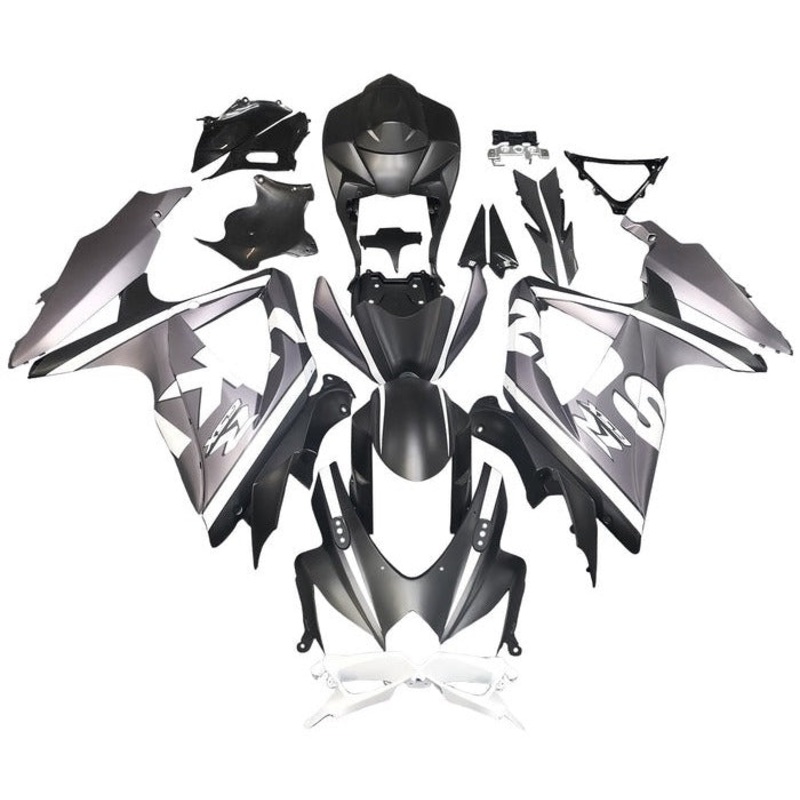 Suzuki GSXR750 (2008-2010) Matte Black, Gray, White Fairings No Seat Cowl No Bolt Kit No Tank