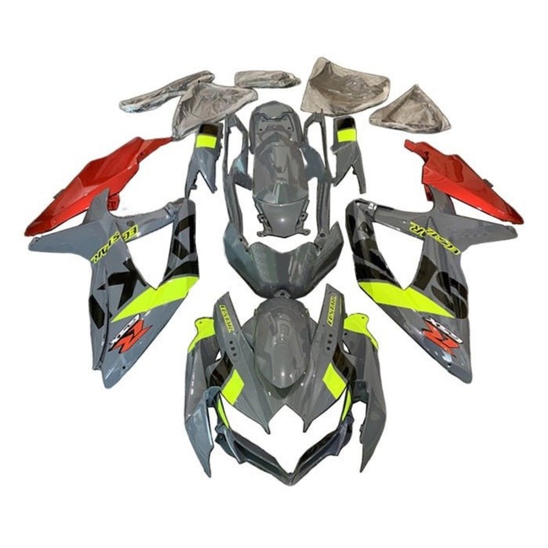 Suzuki GSXR750 (2008-2010) Nardo Gray, Black, Neon Yellow, Red Fairings No Seat Cowl No Bolt Kit No Tank